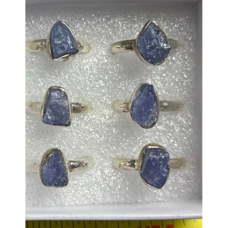 Natural Creations Sterling silver ring size 7 Tanzanite Raw