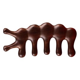 Beavorty Peine De Masaje Meridiano Peine De Bolsillo Para El Cabello Rizado Tabla De Raspar Guasha Pequeño Herramienta Facial Guasha Cuero Cabelludo Antiguo Sándalo De Lactancia
