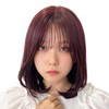 AQUADOL wig medium see-through bang, bob, blonde hair, pink hair,