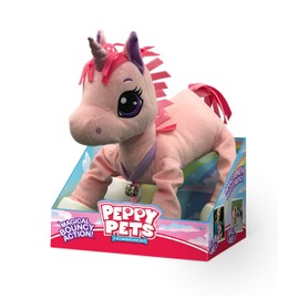 Mighty Mojo Peppy Pet Pink Unicorn Toy - Comes with a Leash - Looks Like It is Actually Walking