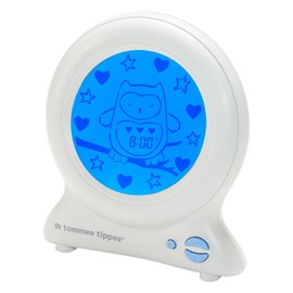 Tommee Tippee Groclock Sleep Trainer Clock, Alarm Clock and Nightlight for Young Children, USB-Powered White 499055