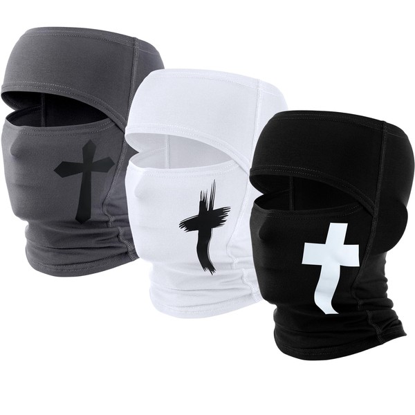 Eurzom 3 Pcs Open Top Balaclava Face Masks Ski Masks