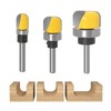 TOTOWOOD Dish Carving Router Bits,3Pcs 1/4 Inch Shank Bowl and