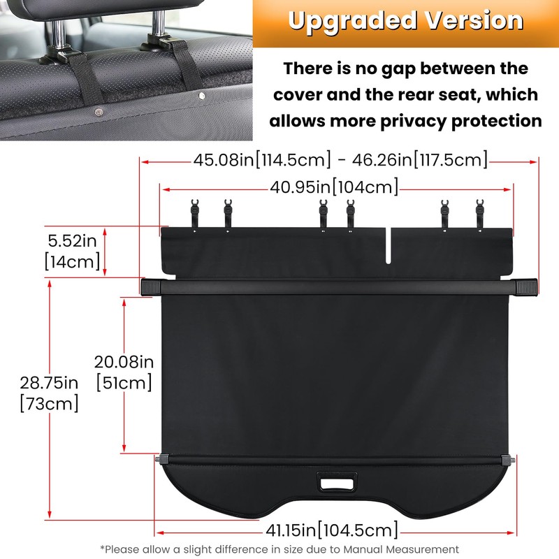 Trunk Cargo Cover for Ford Escape 2013 2014 2015 2016