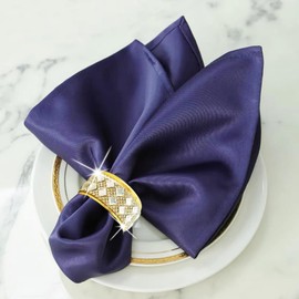 6Pcs Rhinestone Napkin Ring Silver Napkin Rings ，Silver Diamond Gold Napkin Rings，Crystal Napkin Holder for Dinner, Wedding, Party, Holiday, Banquet,Everyday Table Setting (6, Gold double row crystal)