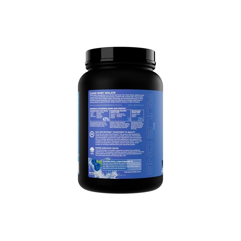 Rule One Proteins Clear Isolate - 20g All-whey Isolate Protein,