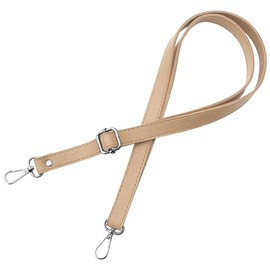 Strap Band Shoulder Strap for Women Bags Handbag - Colour Variation - Metal Parts Silver - Length Adjustable 70-128 cm - Width 1.8 cm, beige