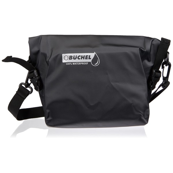 Büchel Unisex – Adult's Lenkertasche Handlebar Bag 100% Waterproof with Carry Strap Black