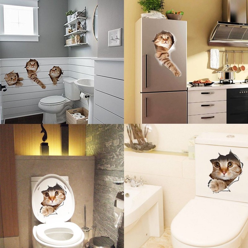 Pazi Wall Sticker Cat Removable Wall Sticker Cat Sticker Cute