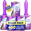 PetLovers Extra Sticky Lint Roller Mega Value Set 450 Sheets