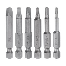 QUARKZMAN SQ1/SQ2/SQ2.7/SQ3/SQ4/SQ5 Square Screwdriver Bit 1/4" Hex Shank 2" Length Magnetic Safety Screwdriver Power Tool
