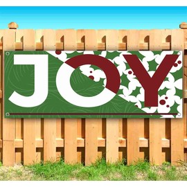 Joy Banner 13 oz | Non-Fabric | Heavy-Duty Vinyl Single-Sided With Metal Grommets