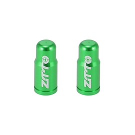 X AUTOHAUX Tire Valve Caps Valve Stem Caps Dust Valve Caps Aluminum Alloy French Type Motorcycle 2pcs Green