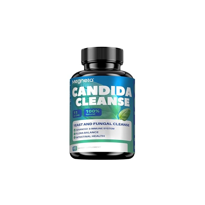 MEGNETA Candida Cleanse Supplement,Support Immune Health, 60 Capsules