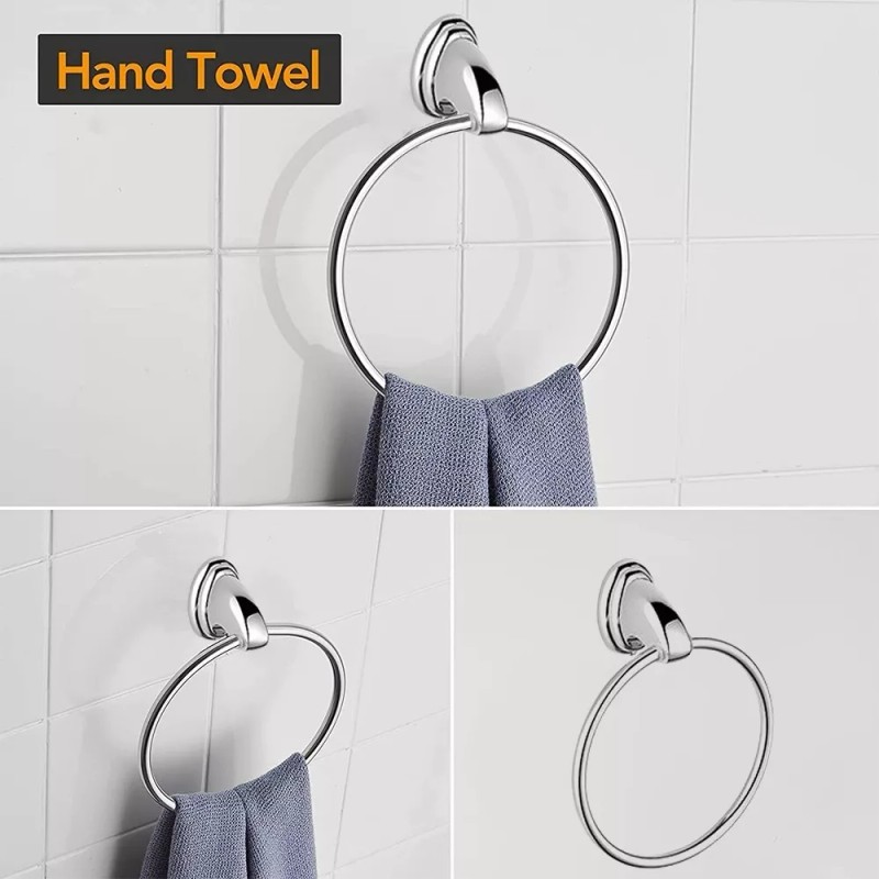 WP Juego De Accesorios Para Baño 10pz Acero Inoxidable Cromado