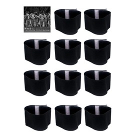 Wrzbest Black Mourning Band Soccer Football Mourning Armband,Elastic Adjustable Funeral Armband,11 Pcs