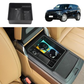 for Land Rover Range Rover Vogue L460 2023-2024 Car Center Console Armrest Storage Box Organizer Tray for Range Rover Sport 2023-2024 Armrest Hidden Storage Box Container (Without Refrigerator)
