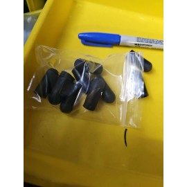 Alltrade Supply Inc 10 pc .355" ID 1.5" Inside length Silicone Vacuum Caps  Masking Tubing Black