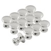 Hitefu 12PCS Chrome Mini Cabinet Drawer Knobs, 11.5mm Metal Dresser