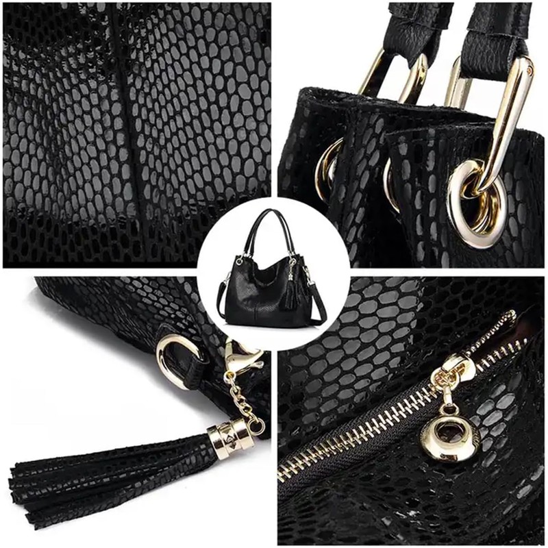 Bolso Hobo de Piel para Mujer – Animal Print Elegante