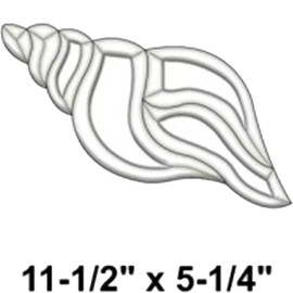 Exquisite Cluster 11-1/2" x 5-1/4" Exquisite Clear Glass Conch Shell Bevel Cluster EC302