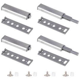 GoldRock Push to Open Door Opener, Set of 4 Cupboard Door Dampers, Cupboard Door Opener, Tip On, Doors Furniture Drawers Cabinet Door Magnetic Catch Pressure Door Opener, Pressure Catch Opener