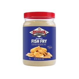 Louisiana Fish Fry Seasoned Fish Fry Seafood Breading Mix 2.88 Pound (Pack of 1) - Season and Cook All Your Fish, Shrimp, Oysters, Vegetables, and More to Crispy Perfection