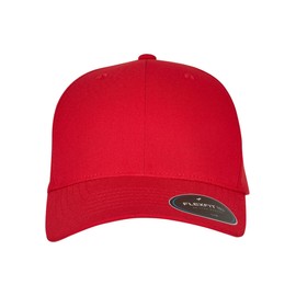 Flexfit Unisex Flexfit Nu® Cap for Men and Women, Available in Many Different Colours, Sizes S/M to L/XL, red