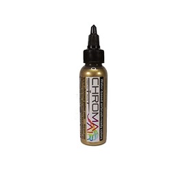 ChromaAir Airbrush paint metallic colors water-based acrylic-urethane formula made in USA (2oz, Liquid Gold)