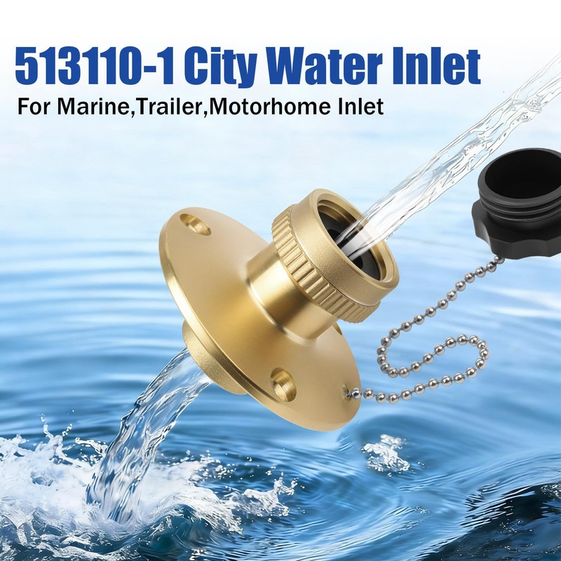 513110-1 Boat Fresh Water Inlet, for Sea-Dog Boat Washdown Kit