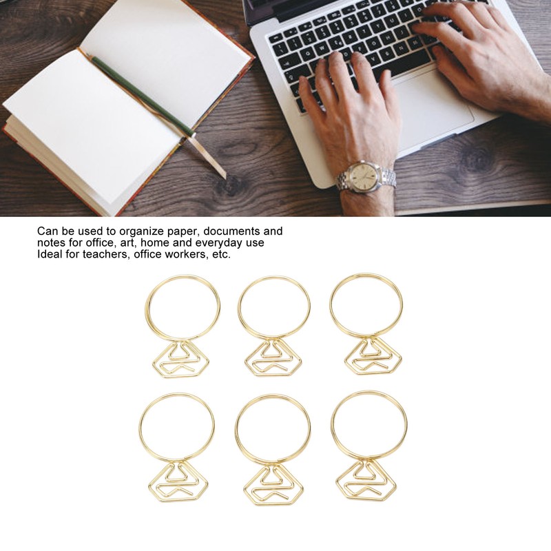 80pcs Ring Shape Paper Clips Rustproof Multifunction Multifunction with Clear