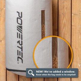 POWERTEC 70334-P2 Dust Filter Bag for Wall Mount Dust Collectors, 2 PK, 1 Micron, For Grizzly, Shop Fox, Rockler Delta, Wen, and POWERTEC DC5371/ 5372