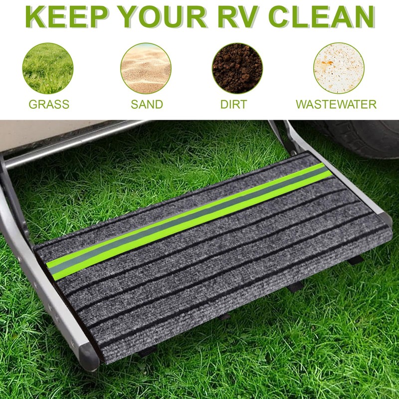 RV Caravan Stair Covers, Carpet Step Caravan Protection Stair Mats,