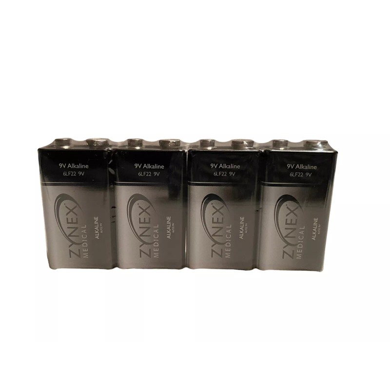 Zynex Medical Batteries. 9V Alkaline. 6LF22 9V. Pack of 4.