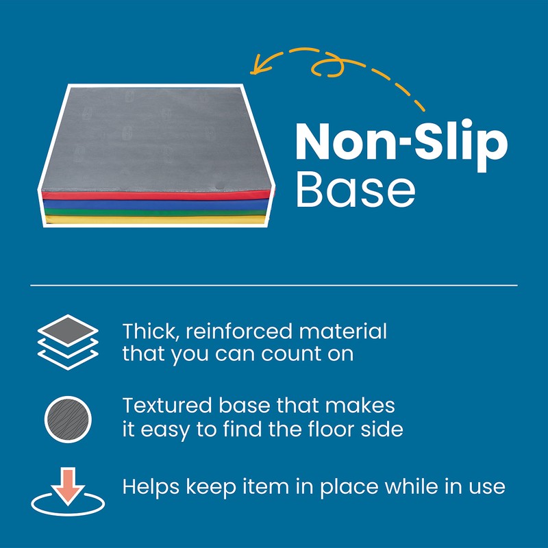 ECR4Kids SoftZone Patchwork Activity Mat, Folding Playmat, Contemporary