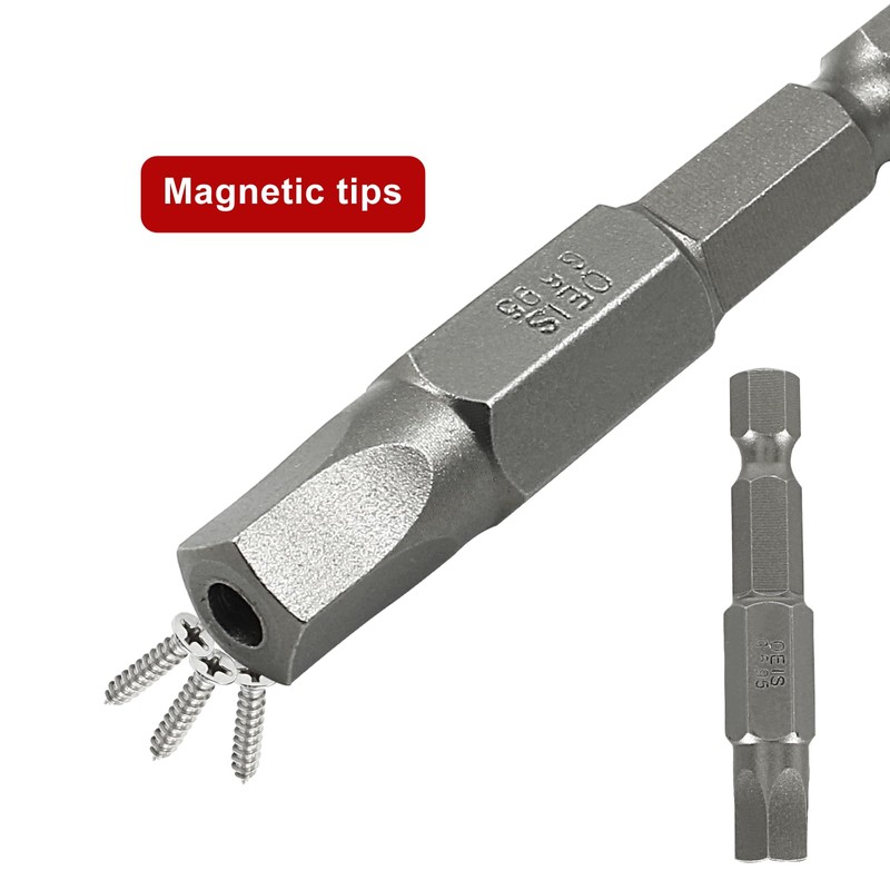 LDEXIN 10Pcs Magnetic Pentagon Head Screwdriver Bits 1/4" Hex Shank