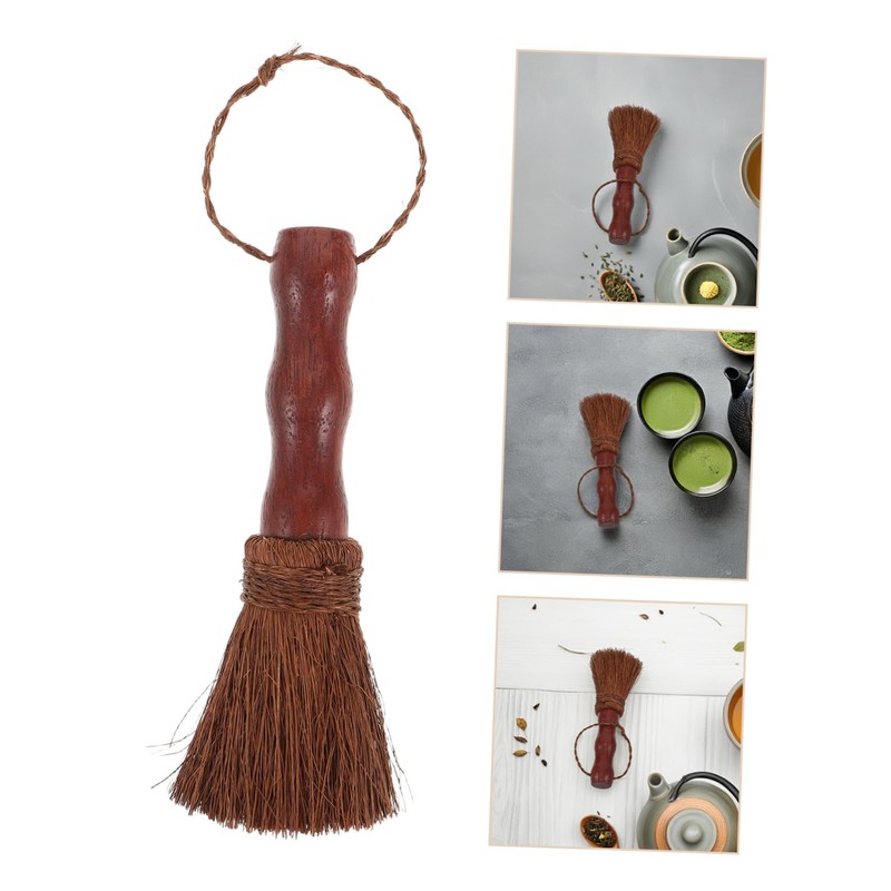 FRCOLOR Tea Tray Cleaning Brush Soft Bristles Wooden Handle Multi