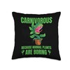 Carnivorous Plant Terrarium Seeds Live Carnivorous Flower Throw Pillow
