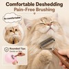 Cat Brush for Long Haired Cats, 2-in-1 Dematting Comb &