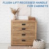 PATIKIL Recessed Pull Door Handle, 4 Pack Invisible Flush Pull