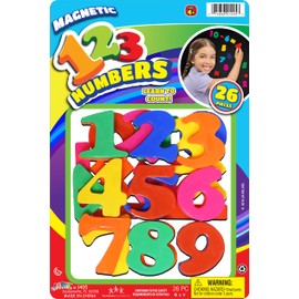 123 Magnetic Numbers (6 Pack 156 Numbers) by JA-RU. Fridge Jumbo Plastic Number Magnets for Kids and Toddlers. Fun Refrigerator Counting Games and Learning Toy Classroom Must Haves. 1405-Numb-6s