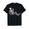Santa Christmas Funny Xmas Pajamas, Christmas Human skeleton T-Shirt