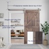 SMARTSTANDARD 6.6 Feet Brushed Nickel Barn Door Hardware Kit-Heavy Duty