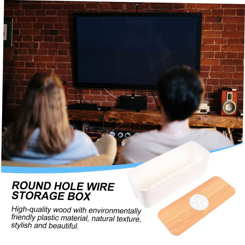 Vaguelly Cable Storage Organizer Wire Storage Box for Under Desk