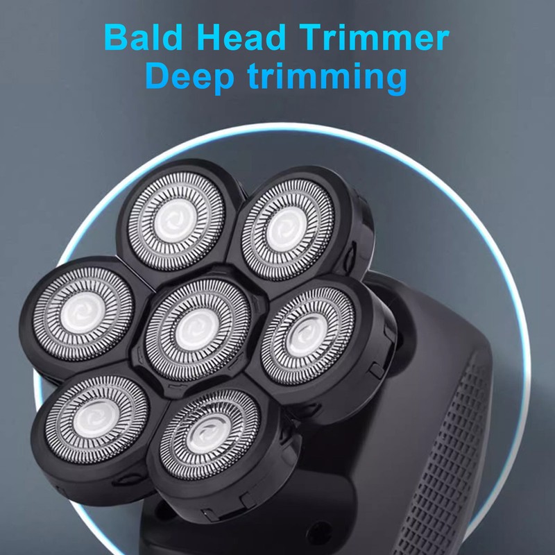 Electric Bald Head Trimmer Multifunctional Bald Head Grooming Kit with