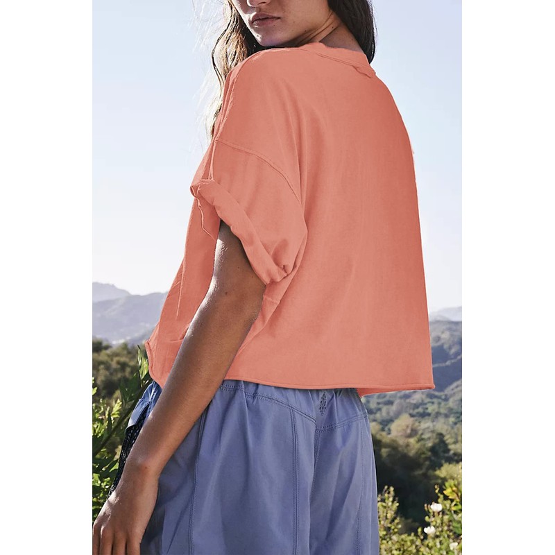 HUGOOME Cropped Workout Tee