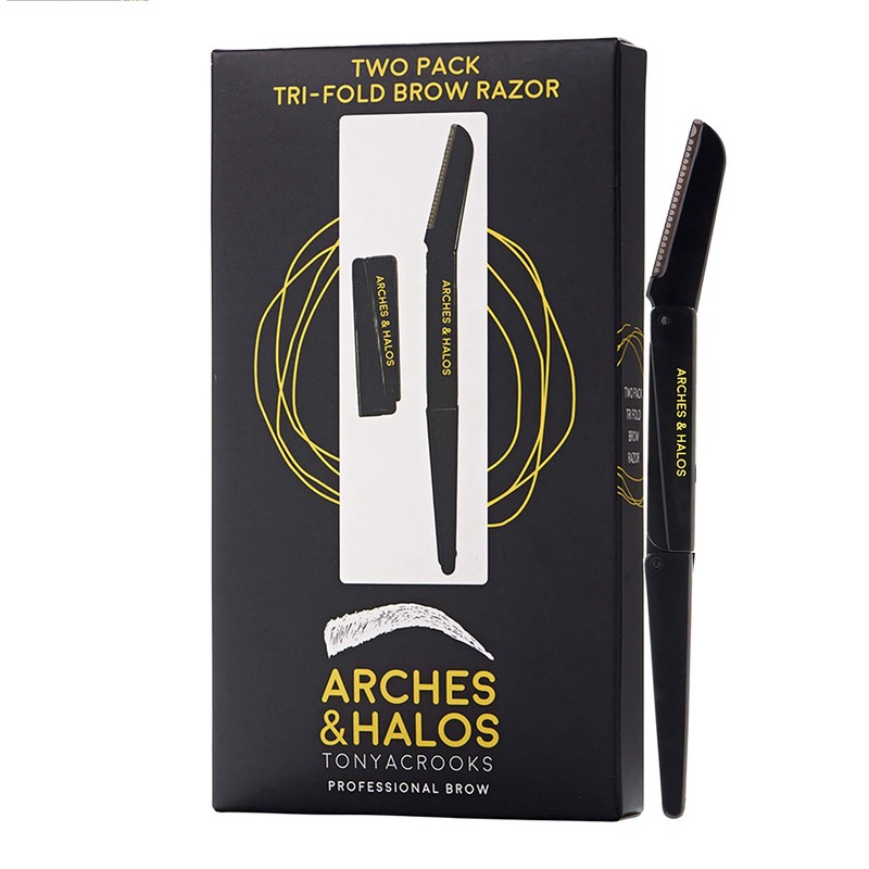 Arches & Halos Eyebrow Razor, Triple Fold Removes Unwanted Hair