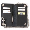 Milwaukee Leather Men's Genuine Leather Bi-Fold Biker Wallets w/Anti-Theft Stainless
