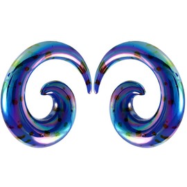 1 Pair White 2 mm (12 G) Acrylic Expander Spiral Plugs Tunnel Taper Stretching Snail Acrylic Cone Ear Stretcher Set Earrings Stretcher Piercing Spiral Ear Expander Women Men, Acrylic, No gemstone