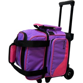 Pyramid Path Pro Deluxe Single Roller Bowling Bag (Purple/Hot Pink)
